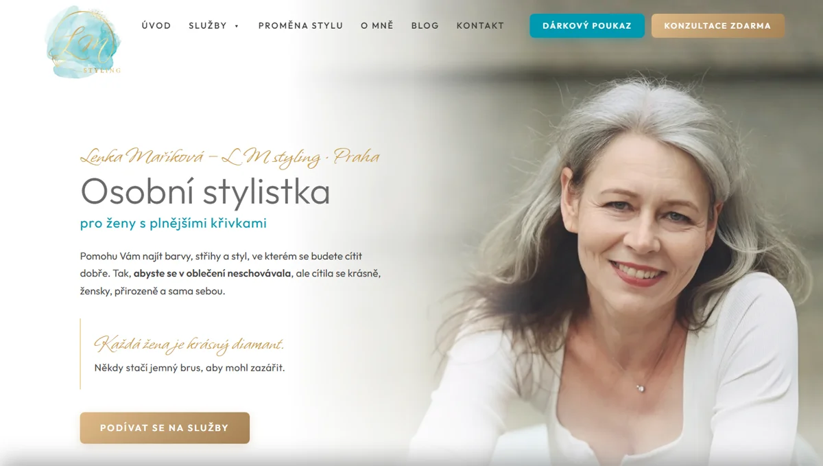 Náhled webu LM Styling