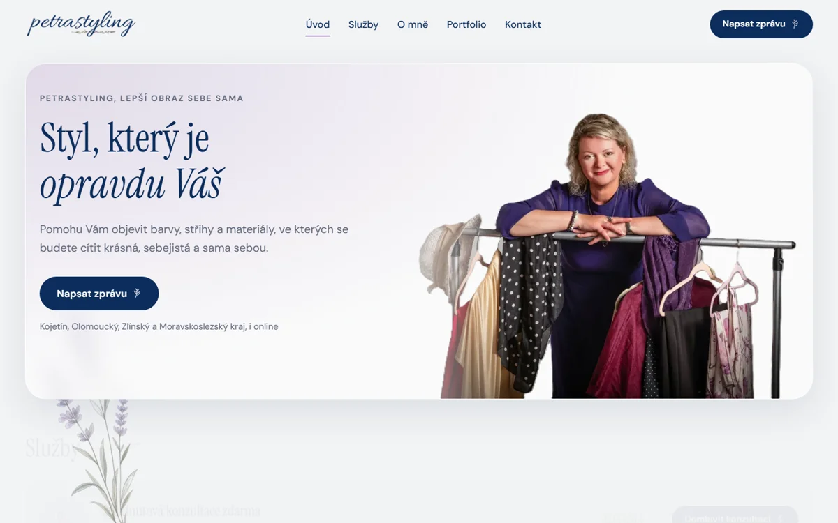 Náhled webu Petra Styling